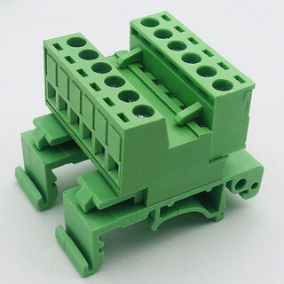 Dyqt rail-type terminal block 2edg-ukr-5.08mm installation 35mm rail weld-free butt plug-in 2-24p 6p complete set