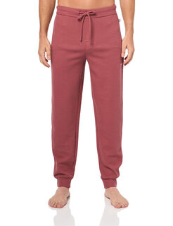 Boss men's waffle cotton cuffed sweatpants red potato x-large