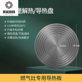 German imported quality multifunctional kitchen gas stove heat conductor plate household heat conductor pad thawing anti-burning black energy-saving heat conductor plate bencheng heat conductor plate-24cm single piece fast heat conduction
