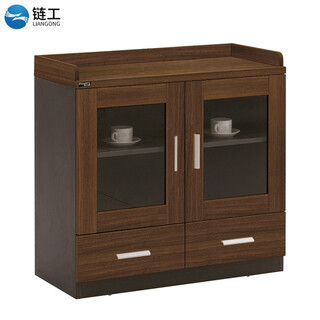 Chainwork office furniture tea cabinet wooden storage cabinet simple modern glass plate office bookcase tc-jc0808 door-to-door delivery tc-jc0808 two-door cabinet 800wx400dx800