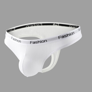 Long night men's sexy underwear sexy passion thong protruding buttocks revealing shorts trendy briefs white xl (140-160jin jin is equal to 0.5kg)