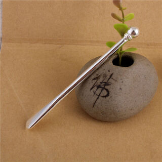 Meili decorative season hand-designed silver hairpins solid silver hairpins spoon hairpins 999 silver plate hairpins 10g price (minimum order of 20g)