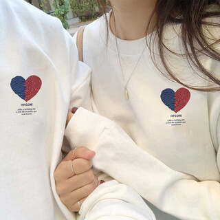 One inch acacia two-piece couple's autumn and winter sweater men's velvet suit new trendy loose student versatile jacket female white + male white female s + male s