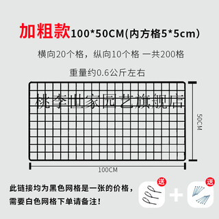 Stainless steel grid black bold photo wall hanging ornaments iron mesh guardrail shelf grid mesh exhibition black bold 100*50cm (minimum order of 2 pieces)