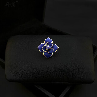 Lingchuan enamel flower brooch, men's and women's suit collar button collar pin sweater corsage accessories