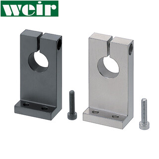 Guide shaft support shksa open l-shaped aluminum alloy steel pipe support fixed base optical axis fixed seat inner diameter 20mm hole height 40mm