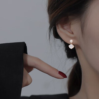 Miman (mimore) s925 silver one-bead pearl earrings for women, fashionable, high-end, temperament earrings to support pierced ears and do not need to be removed when sleeping.