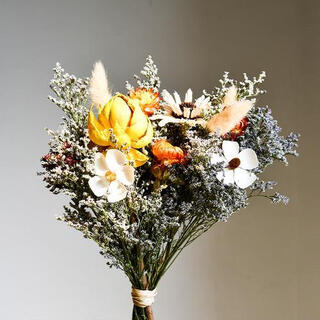 Aiman dried flowers preserved flower decorative ornaments cotton real flowers small fresh eucalyptus leaves daisies pine cones living room bedroom flower arrangement wind lotus + small daisies + rabbit tail dried flowers dried flower package