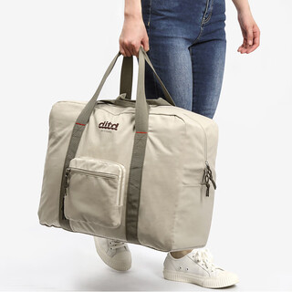 Ditd design in the design hand-held travel bag for women, large-capacity storage bag, foldable, lightweight, pull-rod boarding short-distance luggage bag zl-02, khaki 40l large