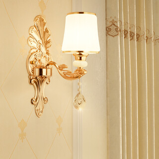 Film and television wall lamp led european style bedroom bedside lamp living room background decorative wall lamp atmospheric ktv hotel crystal wall lamp x209 single head