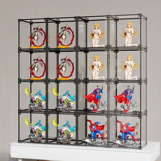 Damic figure display box acrylic transparent storage multi-layer lattice cabinet free combination model cabinet customization aixiezhe series 40*20*20cm