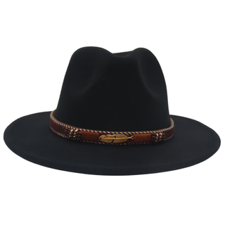 Pei ke european and american men's and women's british hats ethnic style tibetan wide-brimmed tibetan style hat fedora hat black l (5962cm)
