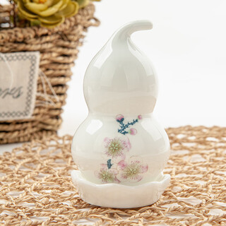 Jin lanyu household tangshan bone china korean toothpick holder toothpick box fresh hotel bone china dining table toothpick holder storage toothpick jar qingque's joy-1 gourd toothpick