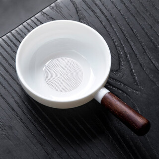 Tangfeng tea leak tea filter mutton fat jade all-porcelain all-in-one tea filter tea water separation tea separator lazy tea making artifact mutton fat jade pan tea leak