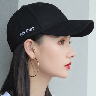 Baojiabeiyi hat women's trendy baseball cap korean style summer outdoor sports trendy brand sunscreen hat casual all-match women's sun hat hat with side letters black one size adjustable