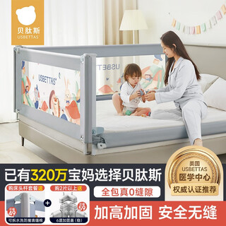 Betis bed fence baby and child fence bed safety guardrail bedside baby anti-fall punch-free bed fence dream circus hot sale-3-sided package-free 2 anti-seam strips 1.8m+2m+2m