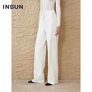 Insun ideal bottoms insun exclusively selected 2025 winter straight straight stretch knit suit pants original white s