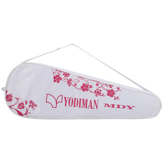 尤迪曼羽毛球拍包拍套拍袋粉白色(可装2支球拍)