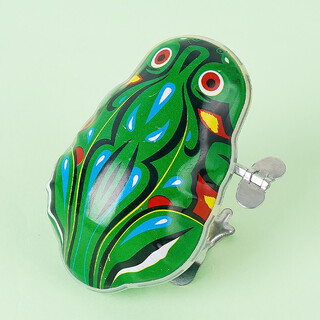 Chisen wind-up spring jumping bird baby wind-up toy small animal that can run 1 tin frog lohw-01
