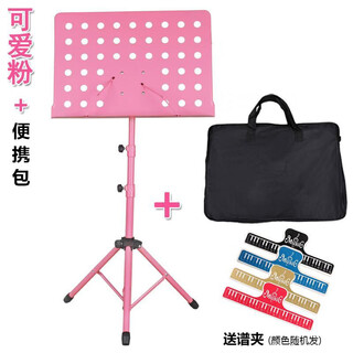 Reading shelf can be raised and lowered to adjust chanting bookshelf chanting floor-standing vertical morning reading bookshelf music music music stand bracket 1.5 meters pink standard style + bag + book clip
