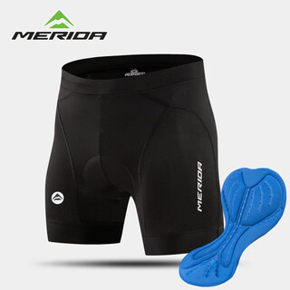 Merida cycling underwear shorts mountain bike road bike pants bottoms sponge pads breathable men's and women's cycling equipment black 3xl