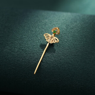 Dl 1998 fat donglai same style 18k gold safety buckle buckle head k gold plated clip buckle jade necklace pendant buckle inlaid with green egg surface safety clip buckle