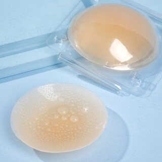 Glue-free self-adhesive solid breast patch, invisible anti-bump, ultra-thin nipple patch, temperature-sensitive solid anti-exposure chest patch, no glue, blister pack, diameter 8cm