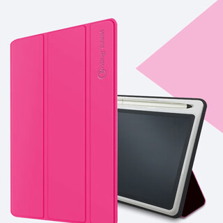 壹酷创意液晶手写板商务无纸化办公写字板成人学生草稿本纸记事本可擦画板电子笔记本小黑板聋哑人沟通神器 10英寸带红色皮套款