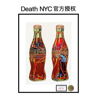 Sunwayart death nyc autographed limited edition coca-cola living room decoration painting trendy simple living room hanging painting 32*45cm cocacola&printing aluminum alloy (white)