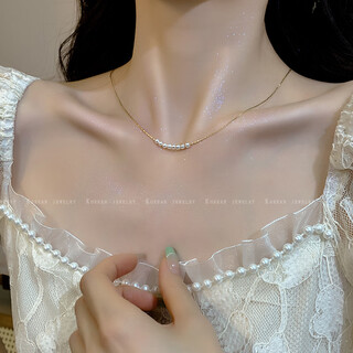 Fat donglai quality baroque pearl pendant necklace women's light luxury niche clavicle chain 2024 new french baroque pearl necklace