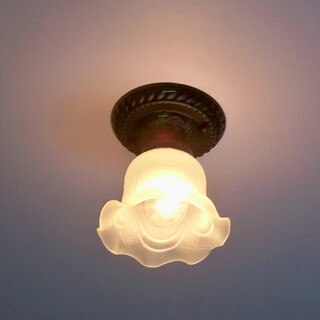 微伙欧式单头小吸顶灯阳台过道玄关灯厨卫灯衣帽间灯铁艺吸顶LED灯具 小木棉款吸顶含5瓦