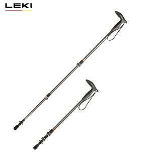 Leki german outdoor aluminum alloy trekking pole ultra-light hiking rambler telescopic walking pole t-shaped pole rambler walking pole (single)