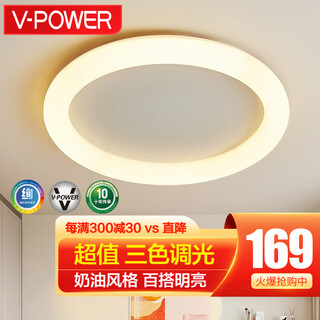 V-powerled ceiling lamp internet celebrity cream style lamp collection 2024 living room bedroom lamp dining room lamp guangdong zhongshan cl3031 round three-tone lighting