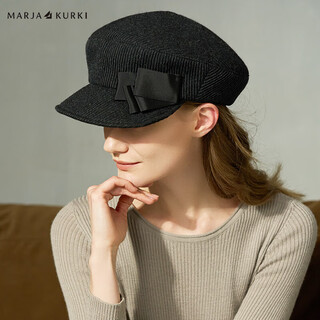 Maria gucci all-match peaked cap with face, small top hat, warm wool hat, female modern girl 6qq353199 black