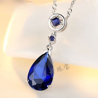 Remnant sapphire pendant for women colorful gemstone tanzanite necklace sterling silver plated with 18k gold fashion colorful precious gift