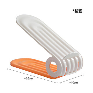 Space-saving shoe storage artifact shoe box storage box transparent shoe cabinet layered partitions for shoe boxes folding shoe rack orange 6 pack