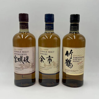 余市（NIKKA YOICHI）【瓶瓶保真】日本进口洋酒单一麦芽威士忌 余市+竹鹤+宫城峡700mL 3瓶