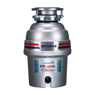 Becbas r85 industrial high-speed kitchen food waste disposer, fully automatic, light gray
