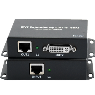 Zhiyong dvi extender 60 meters single network cable to rj45 network transmitter 1080p hd supports computer video recorder video lossless transmission through signal transmission pair dvi network transmitter pair