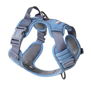 Pawaii dog harness pet traction retractable vest type without rope for large, medium and small pets hot sale丨upgraded explosion-proof harness denim blue l-bust 68cm-81cm (recommended 31-45jin jin equals 0.5kg)