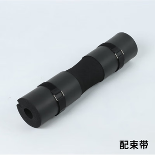 Gangyan fitness barbell sponge shoulder pads, squat neck pads, thickened and lengthened hip bridge pads, lever cover barbell pads, black, 45cm long