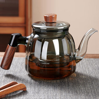 Lecali glass teapot tea water separation large capacity high temperature resistant household teapot electric ceramic stove teapot kung fu tea set glass teapot smoke gray 700ml
