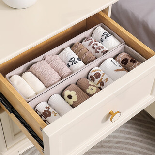 Bonny meijia underwear storage box fabric socks washable organizing box wardrobe underwear drawer type sorting storage artifact lilac 2 pack suitable for 99% of drawers