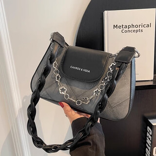 Nanmu xiong bag women's bag crossbody bag chain shoulder bag 25 spring new style portable versatile light luxury armpit bag chinese valentine's day gift shoulder crossbody bag black