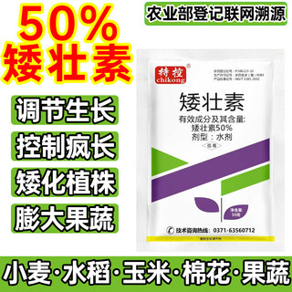 50% chlormequat, special dwarf plant to control vigorous growth, prevent excessive growth, resist lodging, regulate growth of cotton and vegetables 55g*3 bags