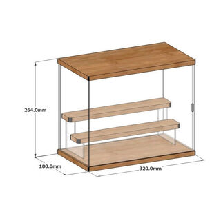 Blind box storage display display stand bubble mart acrylic lego dust-proof storage box transparent figure box extra large three-layer solid wood top cg116