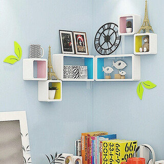 City password wall shelf without punching holes tv background wall decoration wall living room wall hanging partition bookshelf wall shelf c29-package l