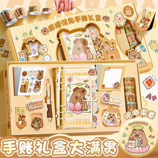 Beimuxing children's toy groundhog kapibala hand ledger sticker gift box set boys and girls birthday gifts