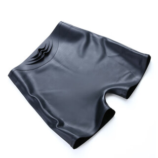 阿尤布泳裤女防止感染硅胶防水内裤女士生理期保护游泳月经期泡温泉男  常规平角黑色 (适合1.8-3尺腰围)