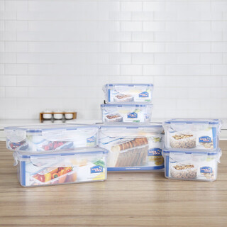 Lock&lock plastic sealed fresh-keeping box set kitchen frozen fresh-keeping storage box 7-piece set